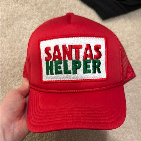Friday Feelin’ Santa's Helper Red Trucker Hat - Picture 1 of 3